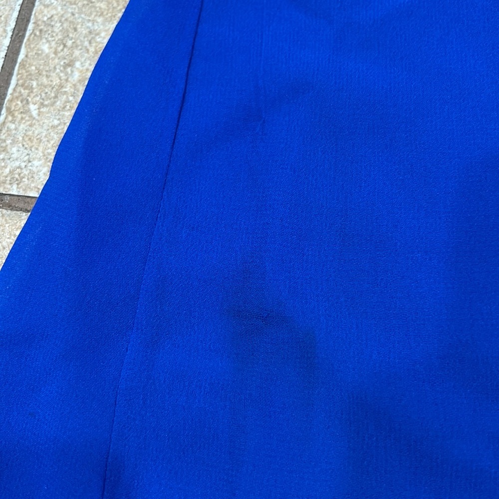 Charlotte Russe Bright Royal Blue Semi Sheer Tank Top with Collar Neck Detail - Picture 7 of 7